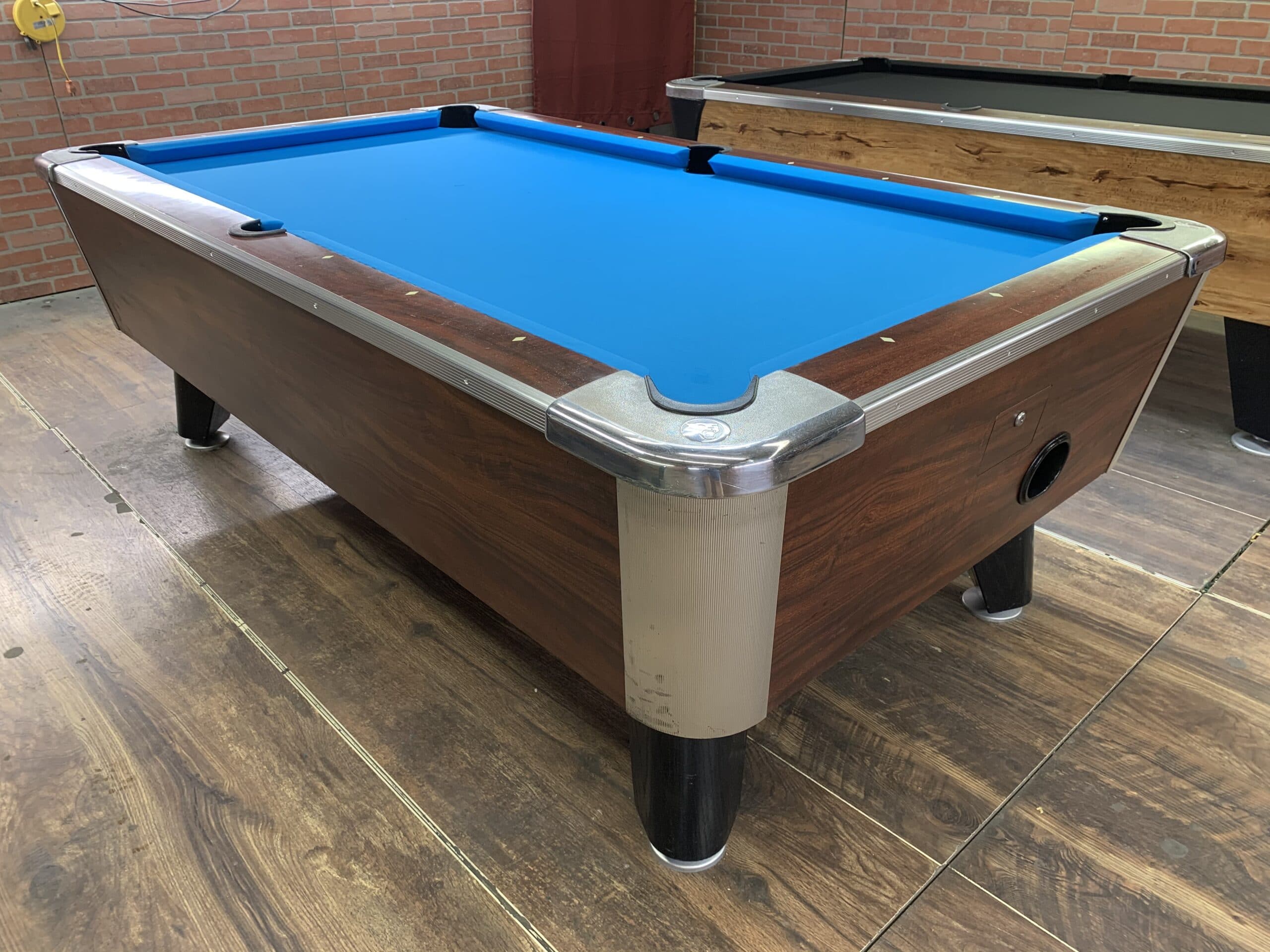 7′ Valley Rosewood Used Coin Operated Pool Table | Used Coin Operated Bar Pool Tables